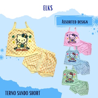 ELKS 1 PC Assorted Bundle Newborn Baby Bargain Sando & Short Terno for Baby Girl 0-6 Months