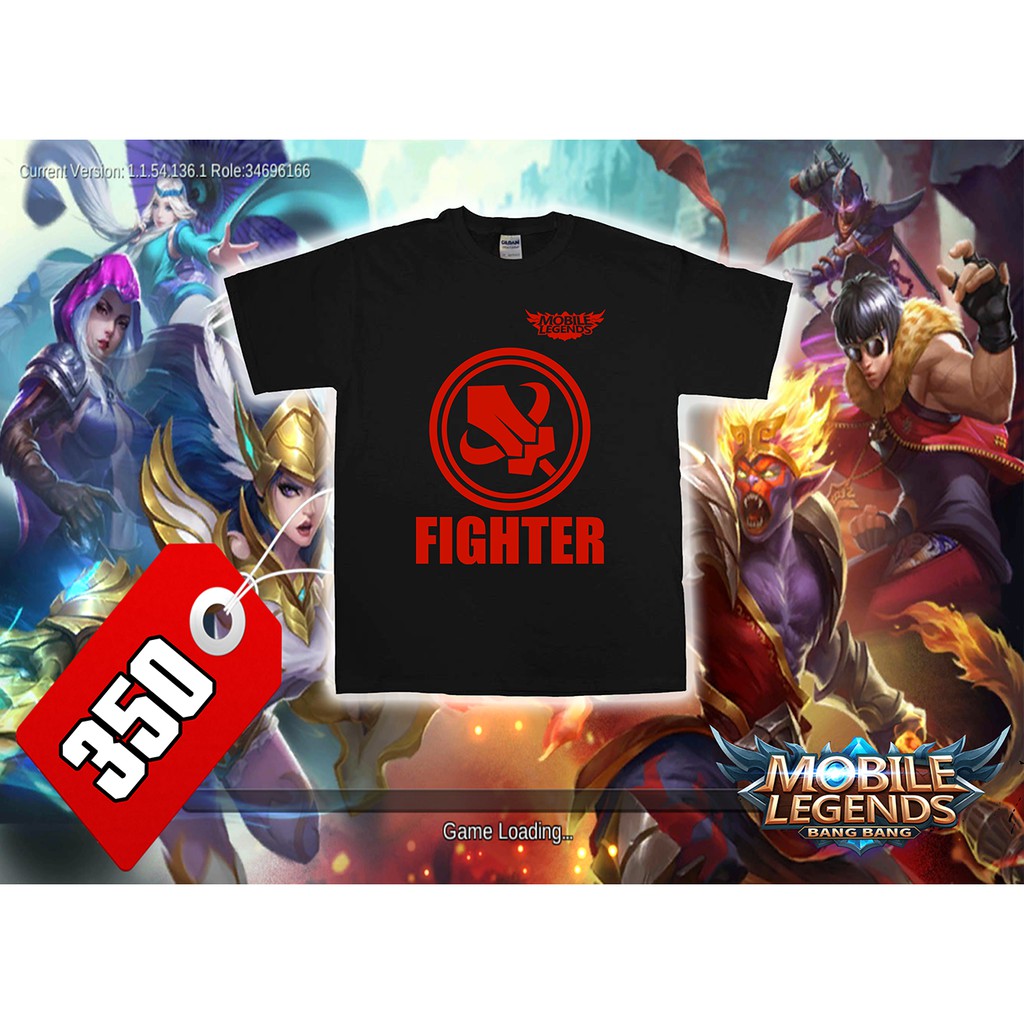 Mobile Legends T-Shirt FIGHTER ( FREE NAME AT THE BACK ...