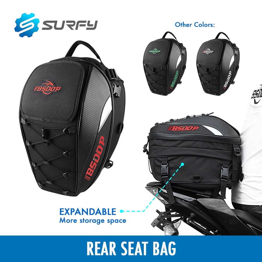 BSDDP Motorcycle Rear Seat Bag Backpack With Rain Cover Shopee