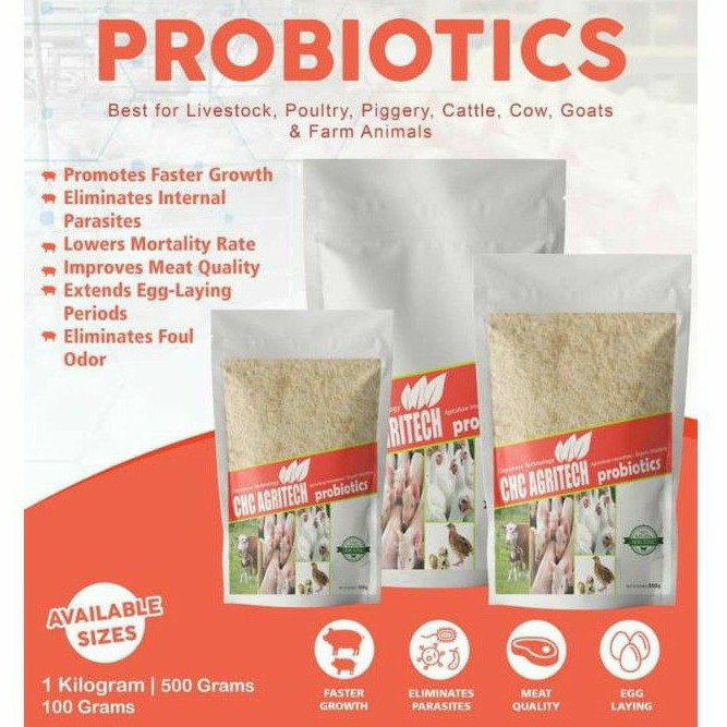 CHC AGRITECH PROBIOTICS FOR PETS, LIVESTOCK, POULTRY PIGGERY AND FARM ANIMALS 500g