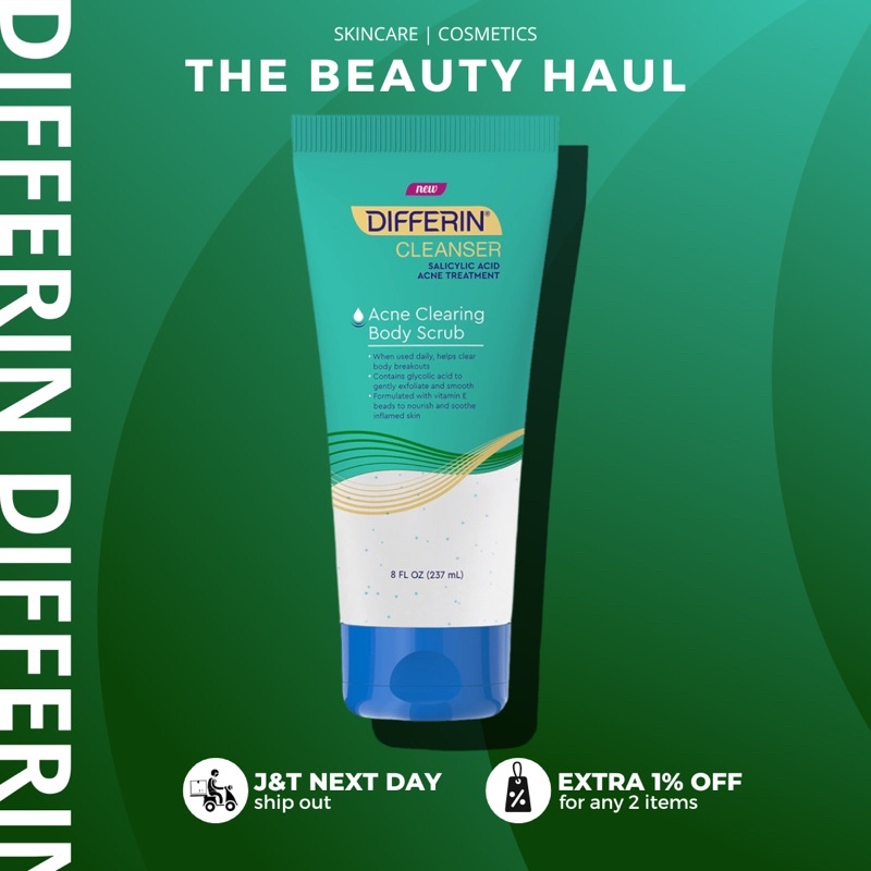 Differin Acne Clearing Body Scrub with Salicylic Acid Acne Treatment