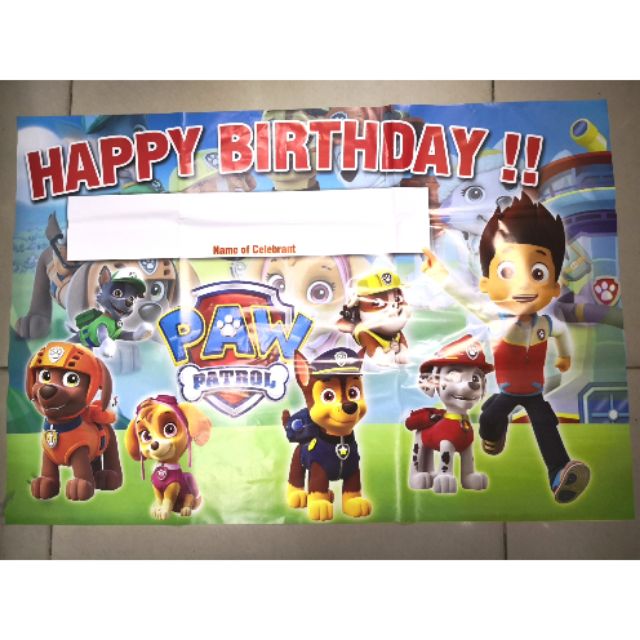 Featured image of post Paw Patrol Birthday Tarpaulin Layout