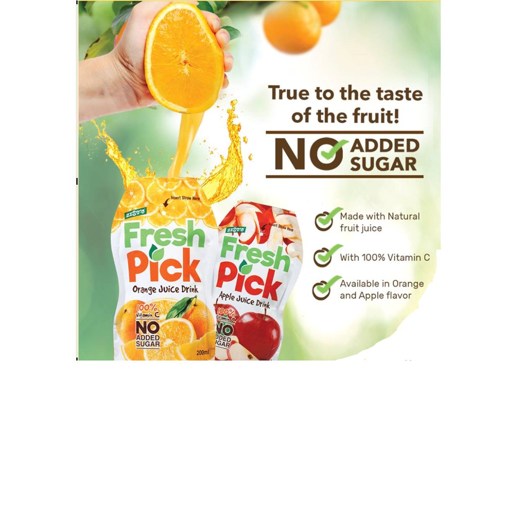 Zest O Fresh Pick Orange Juice Drink 0ml X 10pcs Shopee Philippines