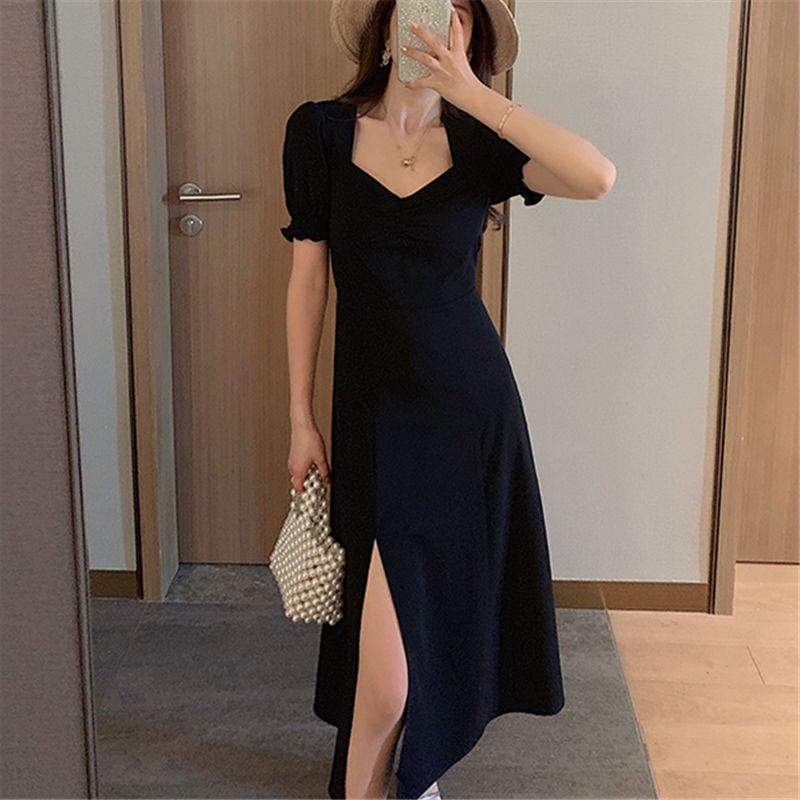 black chiffon dress short