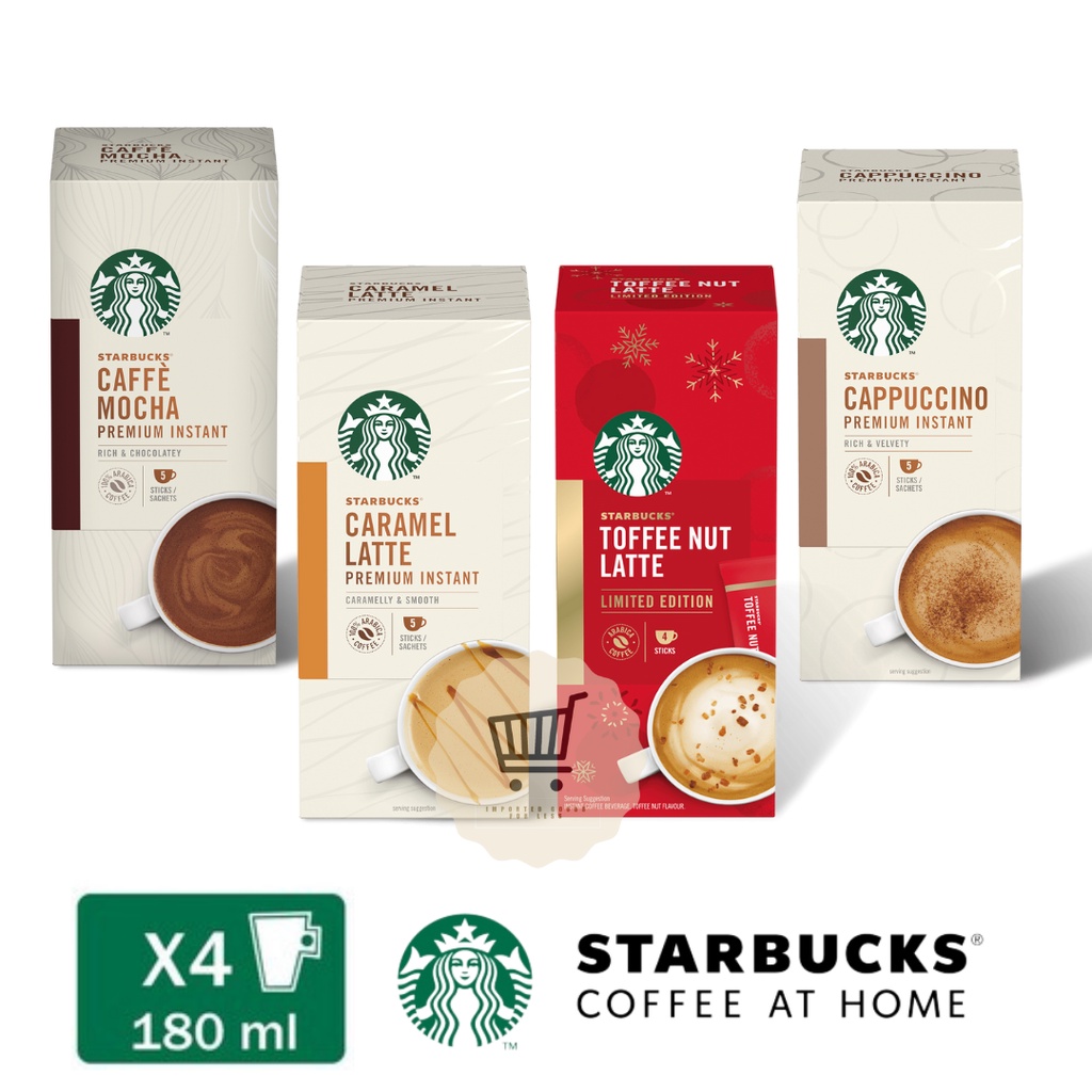 Starbucks Premium Instant Coffee (Toffee Nut, Caramel Latte, Mocha