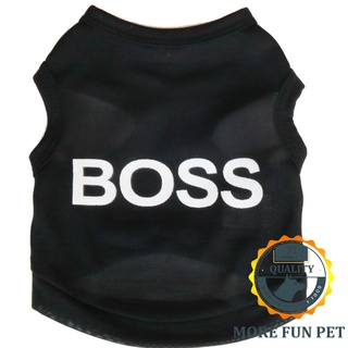 Dog Clothes BOSS Pet Dog Cotton Clothes Cute Dog Costume Vest Clothing Pet Supplies