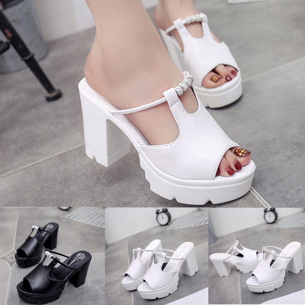 women's high heel wedge sandals