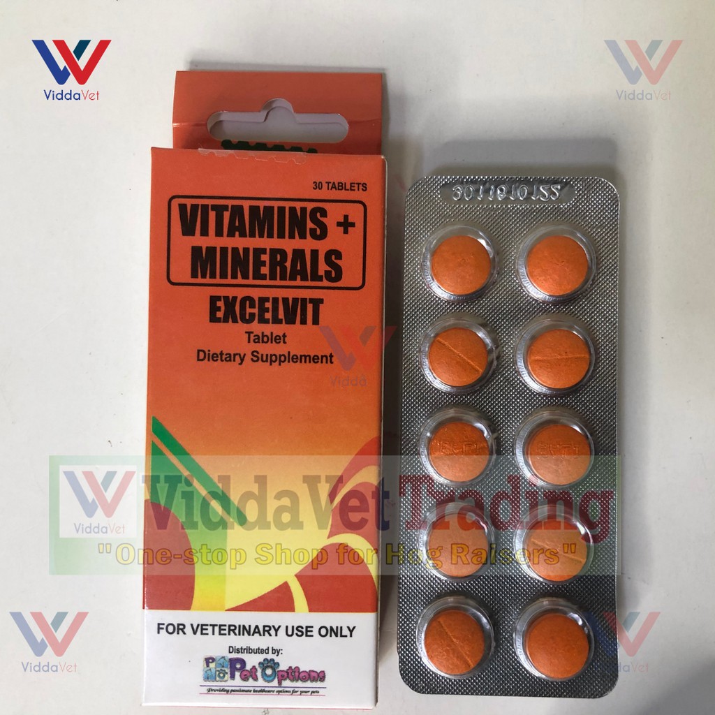 Pet Option ExcelVit Multivitamins Tablet for dogs pets 1 box (30 tabs