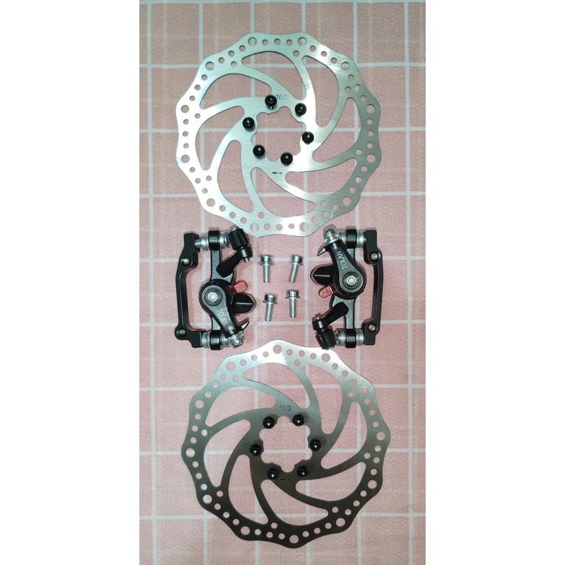 Bike Caliper and Rotor MTB Bicycle Disc Brake Set 160mm Shopee