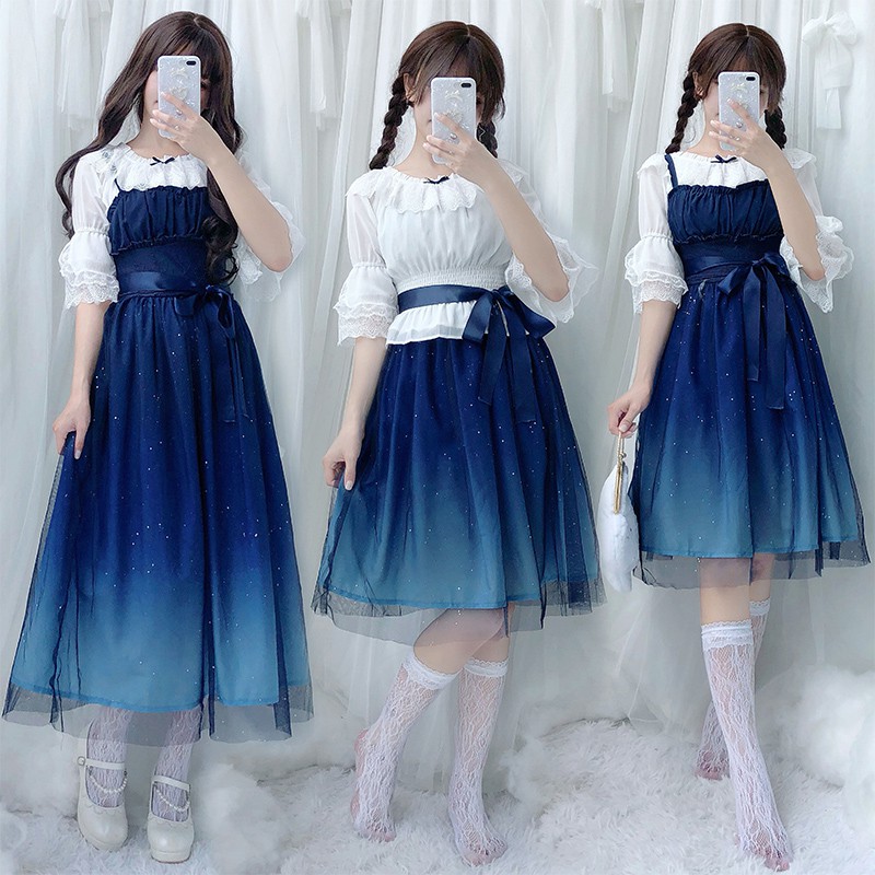 sky maxi dress