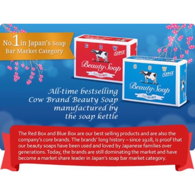 1pc 3pcs Authentic Cow Red And Blue Beauty Soap No To Fake Shopee Philippines