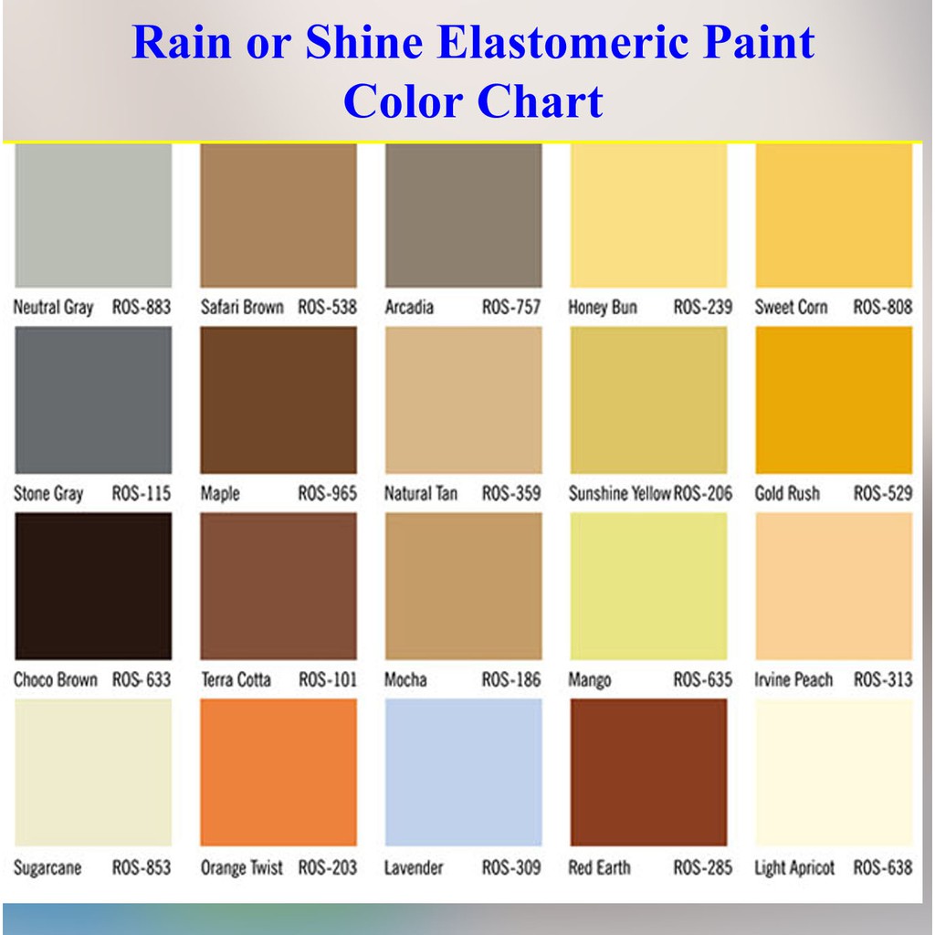Rain Or Shine Elastomeric Waterproofing Paint Gallon 4 Liters Page 1 Of 3 Ee Philippines - Natural Tan Paint Color Rain Or Shine