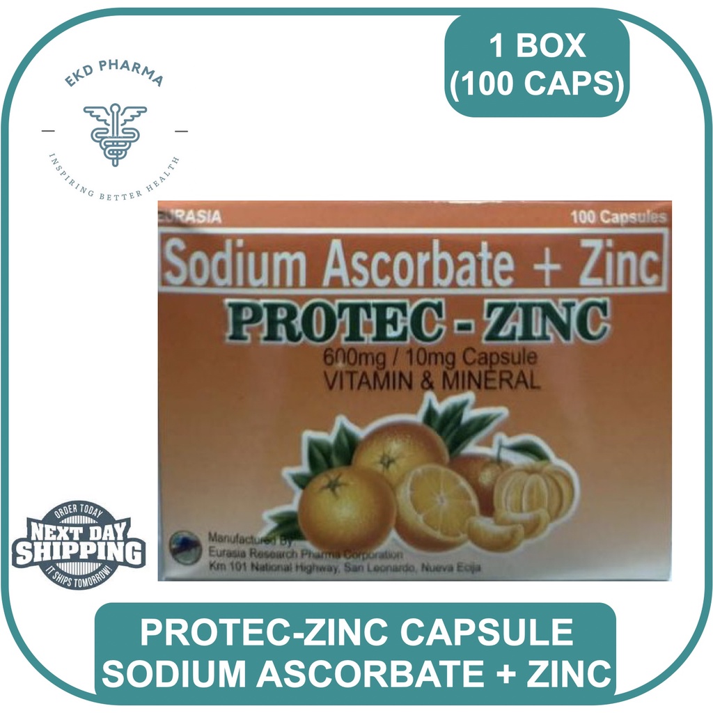 Sodium Ascorbate + Zinc PROTECZINC / ASCORSAPHZEE Capsule 1 box [100