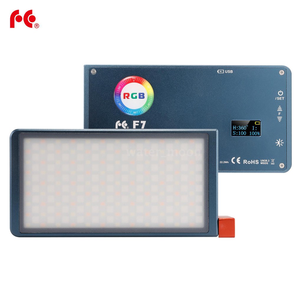 FalconEyes F7 LED Camera Light RGB Full Color Video Lamp Pocket Size
