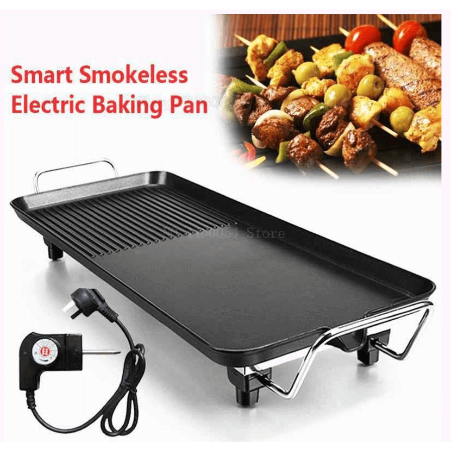 Heritage The Rock Indoor NonStick Electric Smokeless BBQ Grill, Black