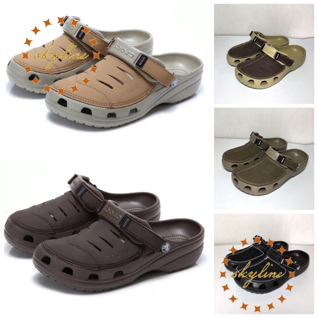 crocs sandals leather