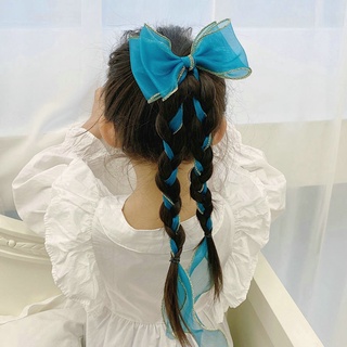 Korean Bowknot Hair Claw Sweet Streamer Bow Clips Princess Headdress Children Hair Accessories #6
