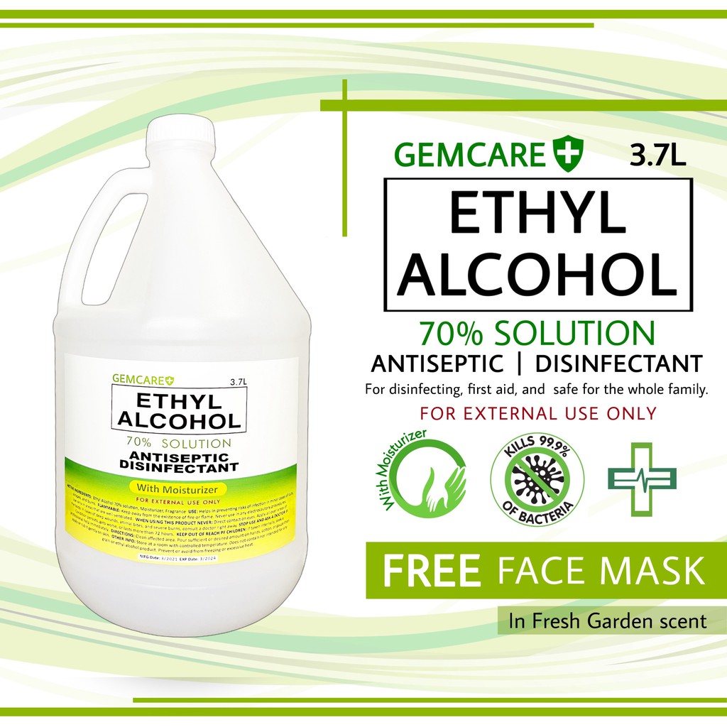 70 Ethyl Alcohol 1 Gallon Antiseptic Disinfectant With Moisturizer