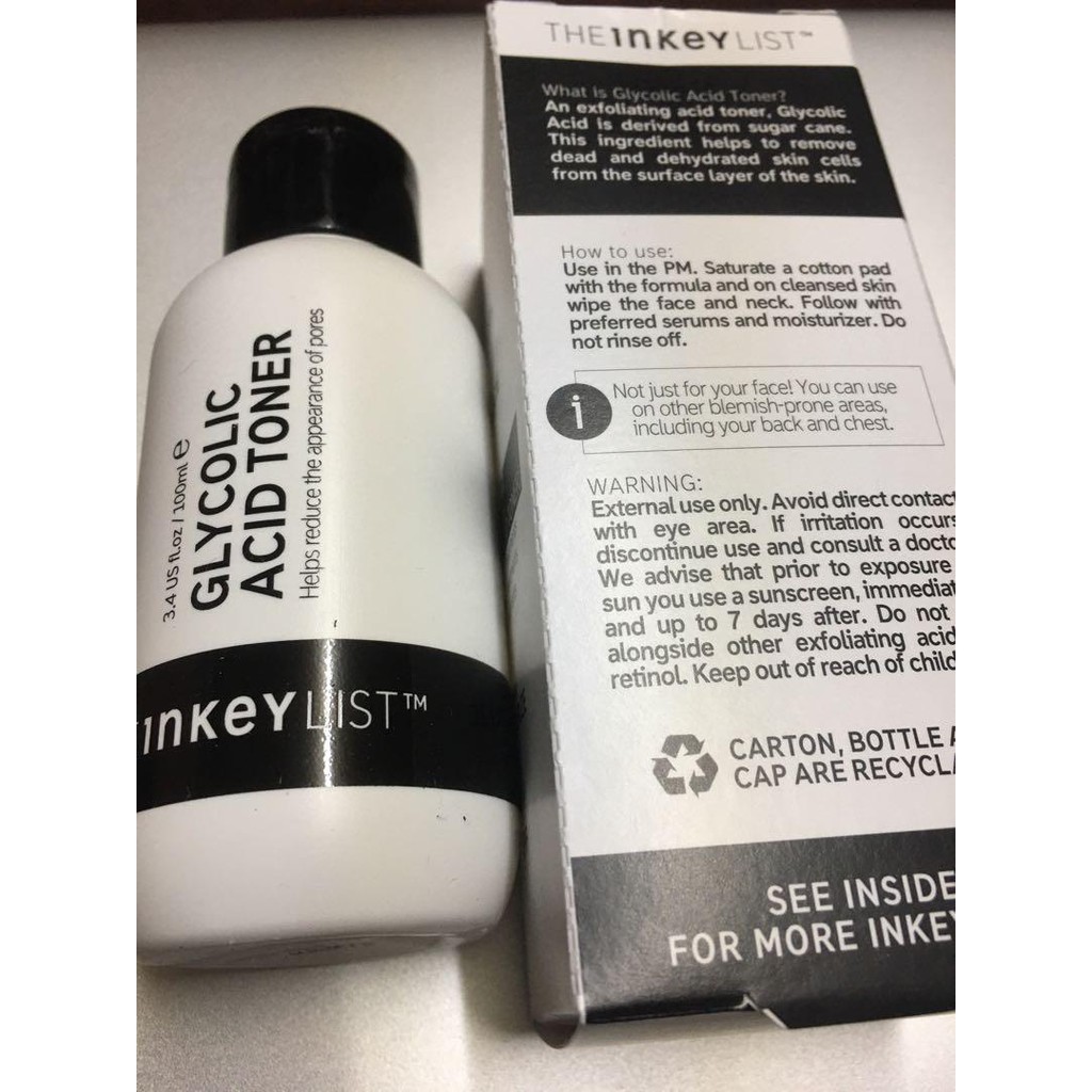 the inkey list glycolic acid toner ingredients
