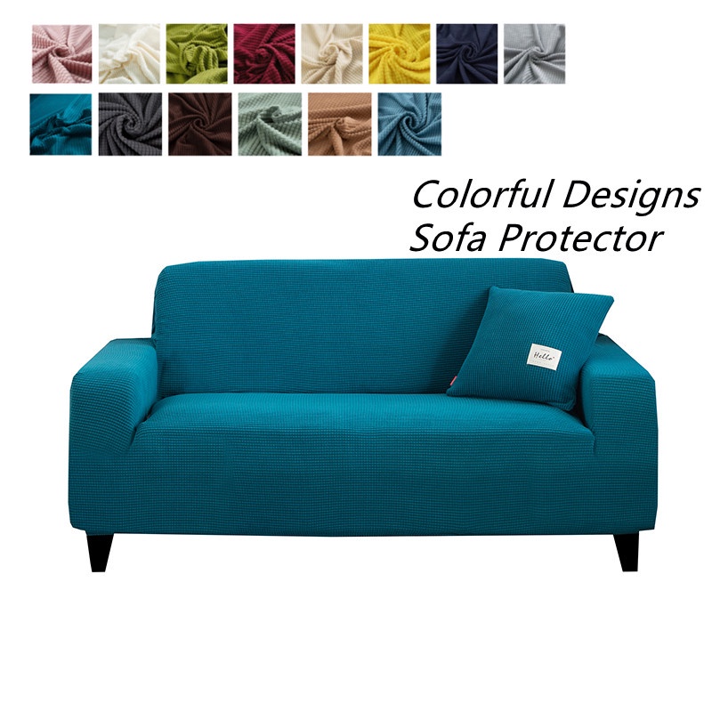 Sofa Cover full wrap Plain Corner Sofa Covers for Living Room Elastic