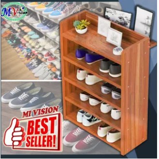 5 Layer Wooden Shoe Cabinet Shoe Rack Organizer Shopee Philippines