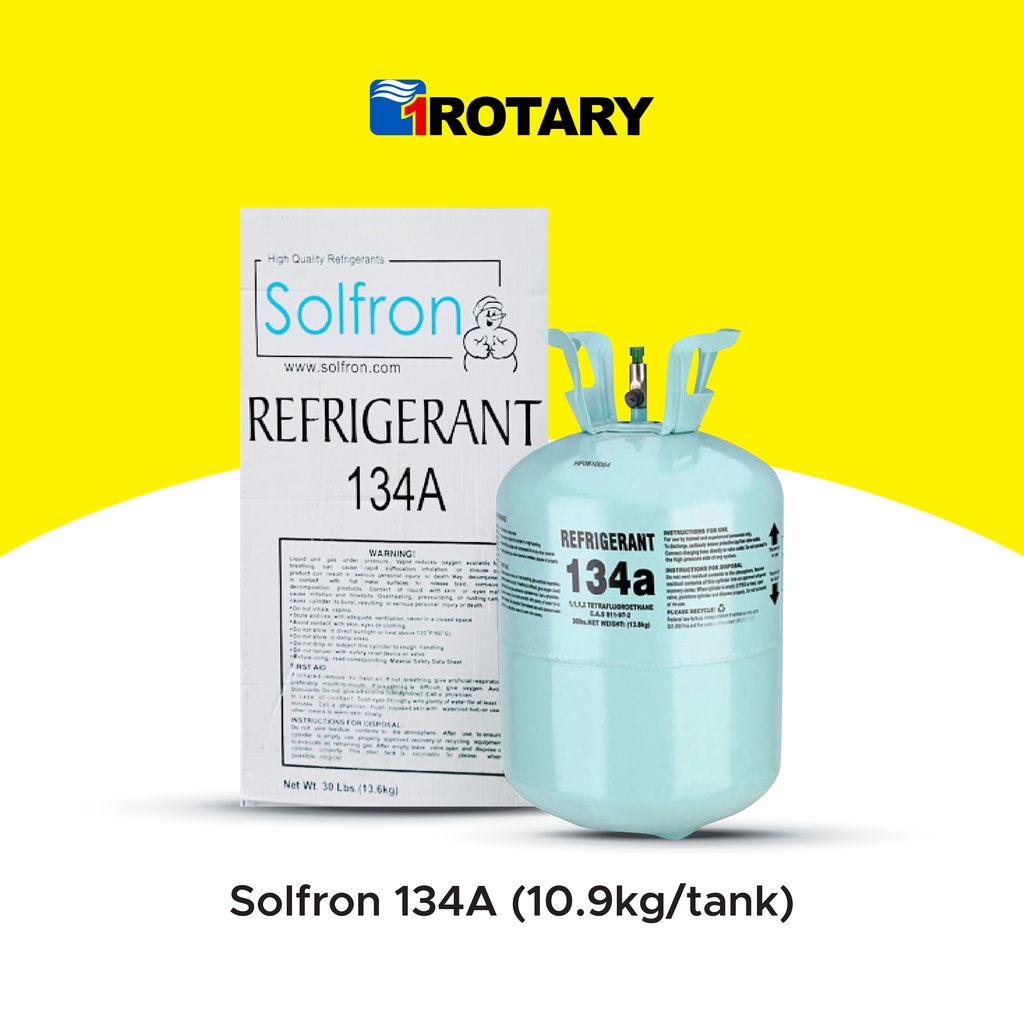1ROTARY Solfron R134A 13.6kg Refrigerant Freon Air Conditioning