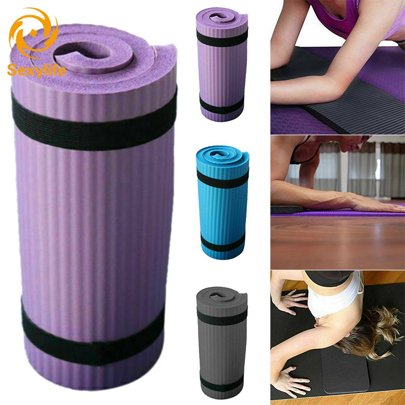 Yoga Pilates Mat Thick Exercise Gym NonSlip Workout 15mm Fitness Mats