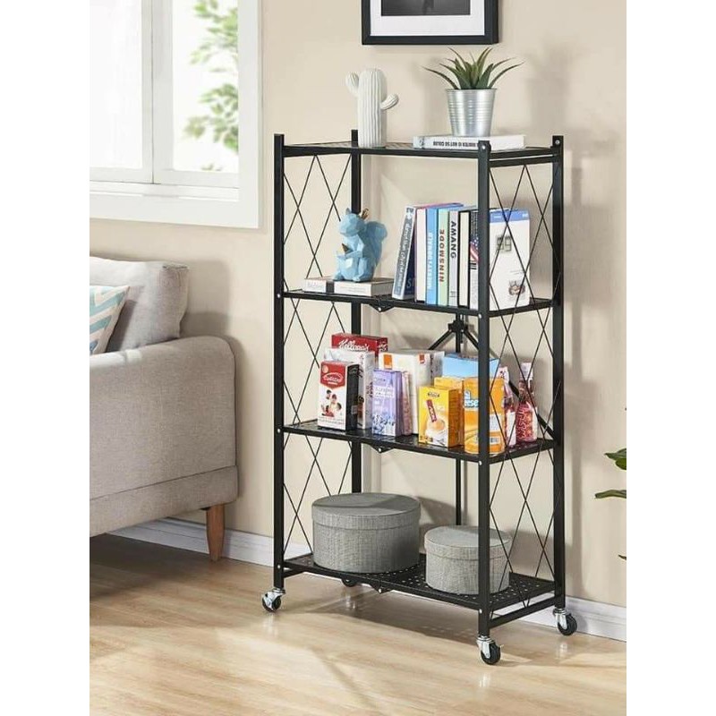 FOLDABLE Movable steel Storage Shelves Rack for Kitchen Bakers | Shopee ...