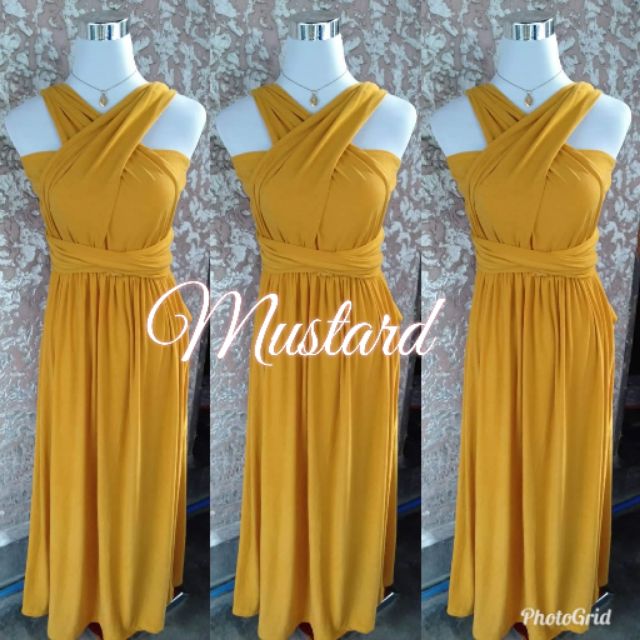 infinity dress mustard