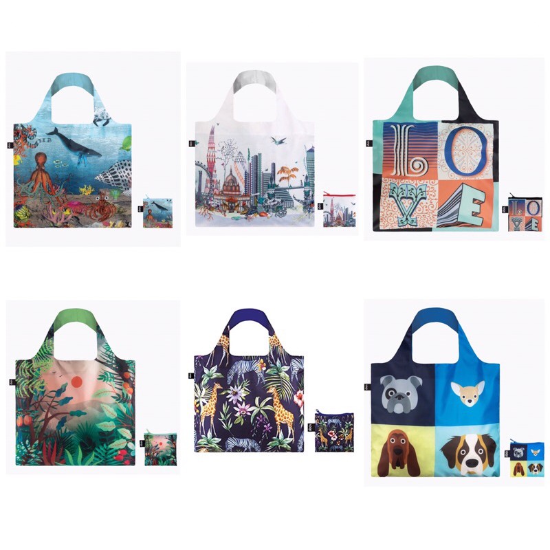 LOQI Tote Bags Artists Collection Great Barrier, London, Love, Arbaro
