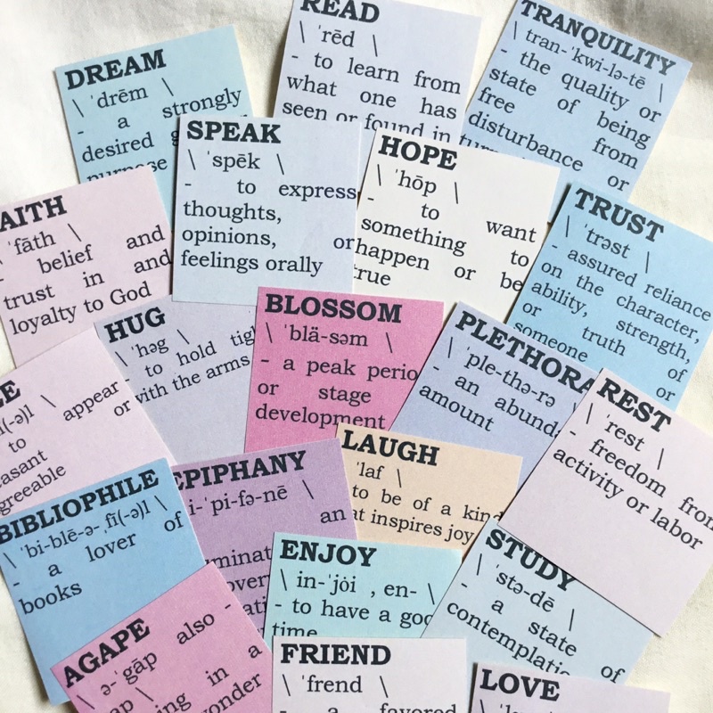 Dictionary Words Pastel Stickers for Journal Shopee Philippines