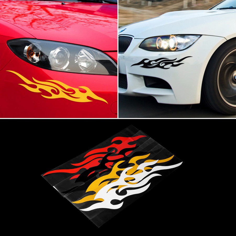 Pcs Fire Flame Sticker Car Styling Decal Vinyl Accessories Shopee