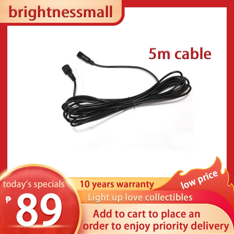 【in stock】Solar light power cord 5m extension power cord double hole