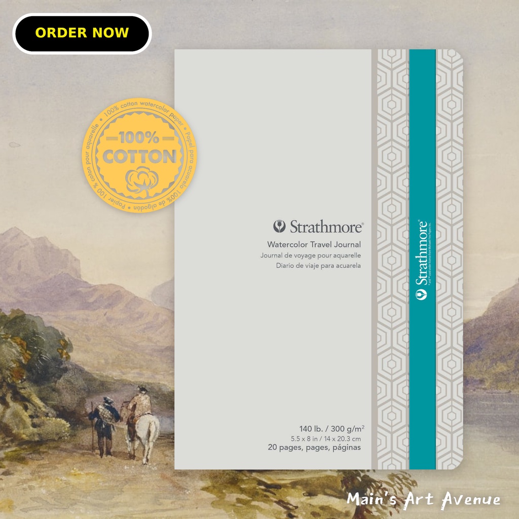 STRATHMORE 500 Series Watercolor Travel Journal 100 Cotton 5.5x8