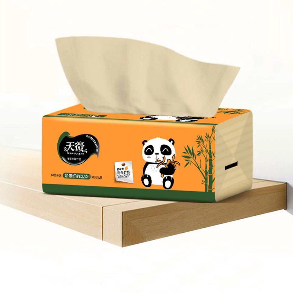 1 Bag Of Tissue Thick Natural Wood Paper Towels Skin-Friendly For Baby Mother For Family Restaurant High Quality