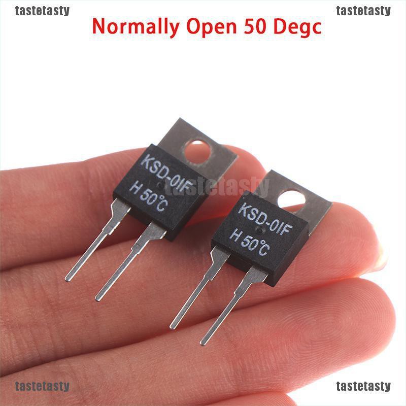 2Pcs interruptor normalmente abierto Térmica Sensor De Temperatura Termostato KSD-01F 50-D_UK 
