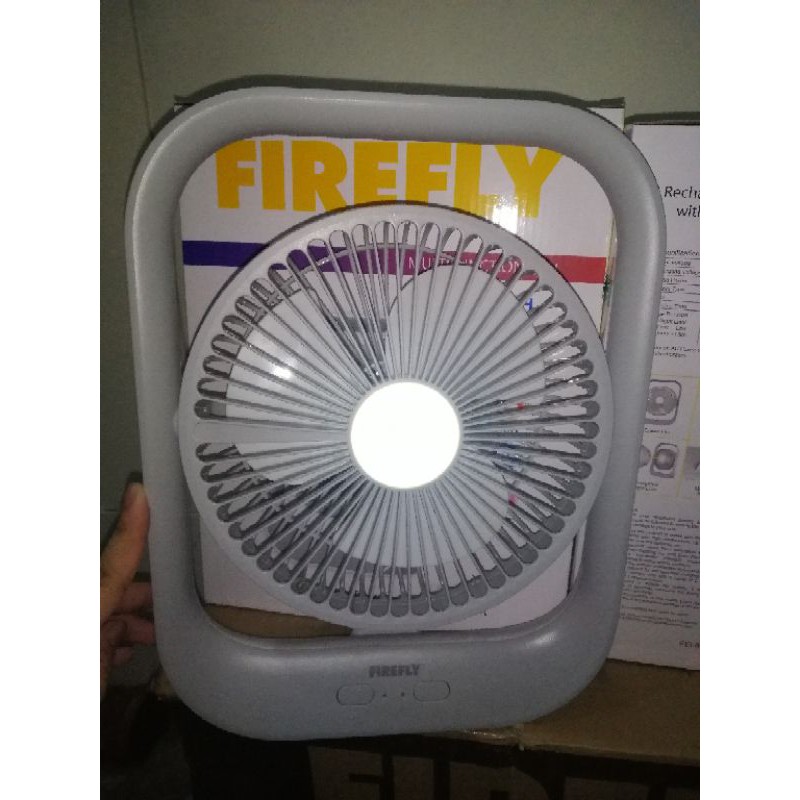 FIREFLY RECHARGEABLE TABLE FAN,7"MULTIFUNCTION FAN with NIGHT LIGHT