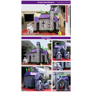 ヅβ ⋮Customized 5x4x4.2 Meters Halloween Decorations Inflatable Haunted House For Kids Game Toys - BG #7