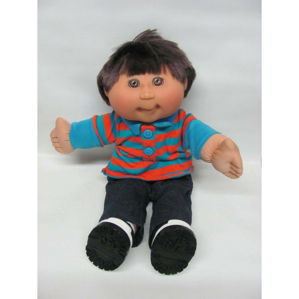 cabbage patch kid boy brown hair