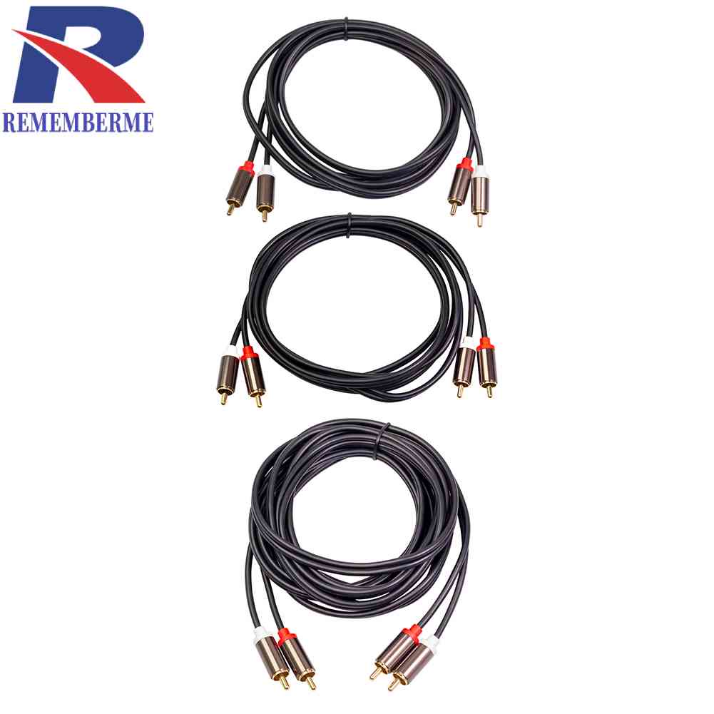 2 RCA to 2 RCA Cable Male to Male Audio Cord for TV Amplifier CD