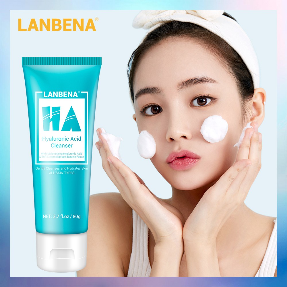 LANBENA Facial Cleanser Hyaluronic Acid Facial Cleaning Shopee
