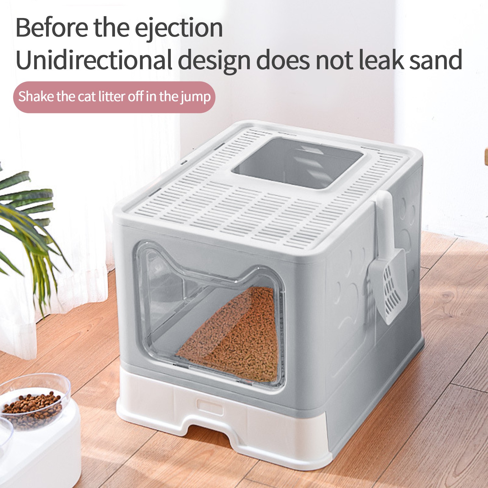 Y04 Pet Cat Litter Box Fully Enclosed Drawer TopEntry Cat Toilet Large