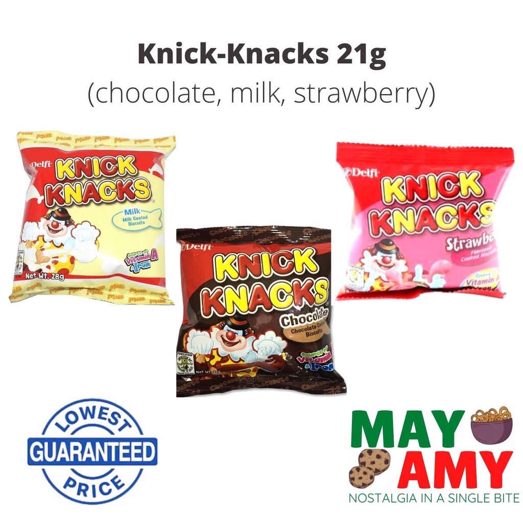 Delfi Knick Knacks Coated Biscuits 28g (milk, chocolate and strawberry