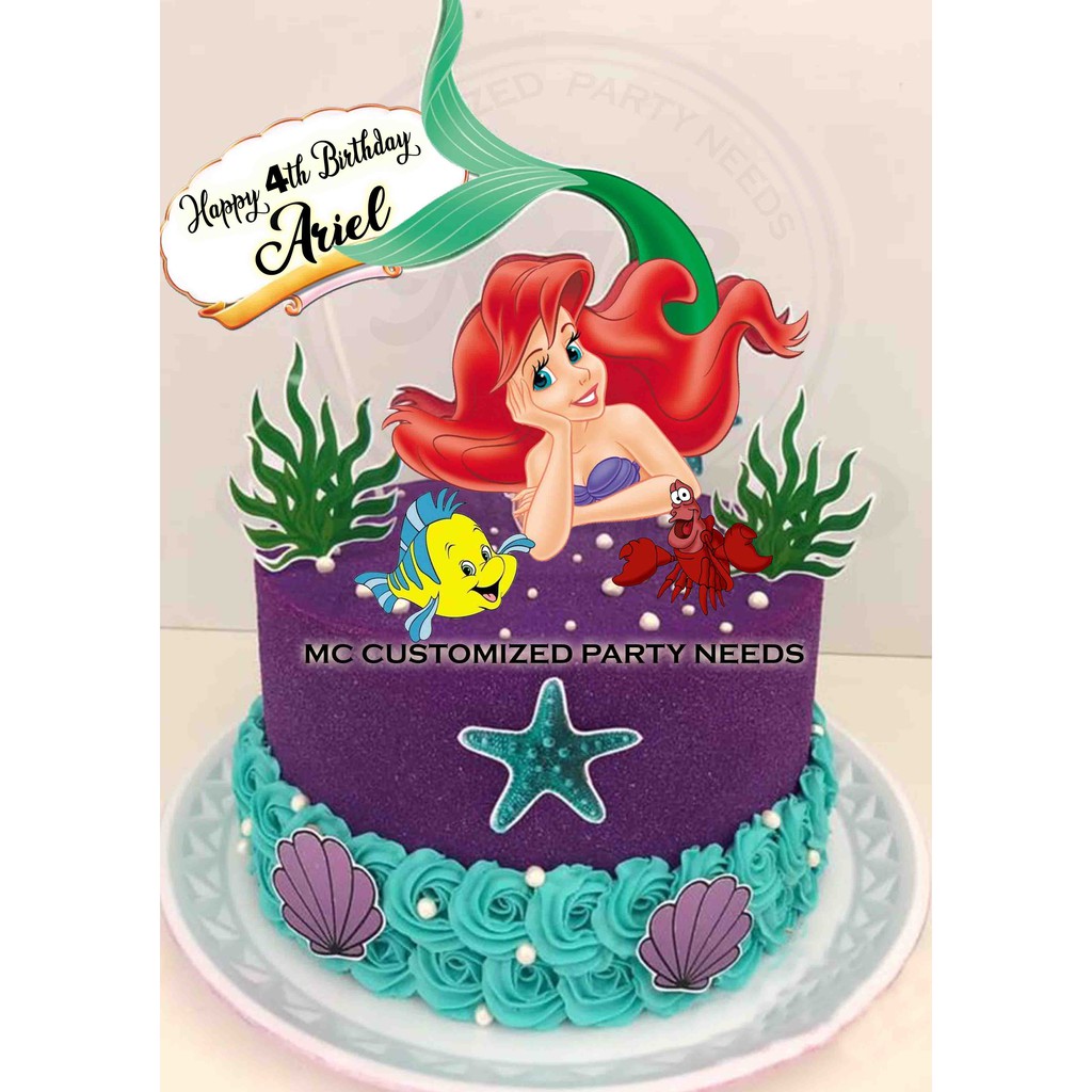 little-mermaid-ariel-theme-cake-topper-d2-shopee-philippines