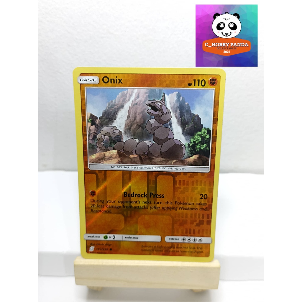 REVERSE HOLO Onix POKEMON SM Unified Minds Shopee Philippines