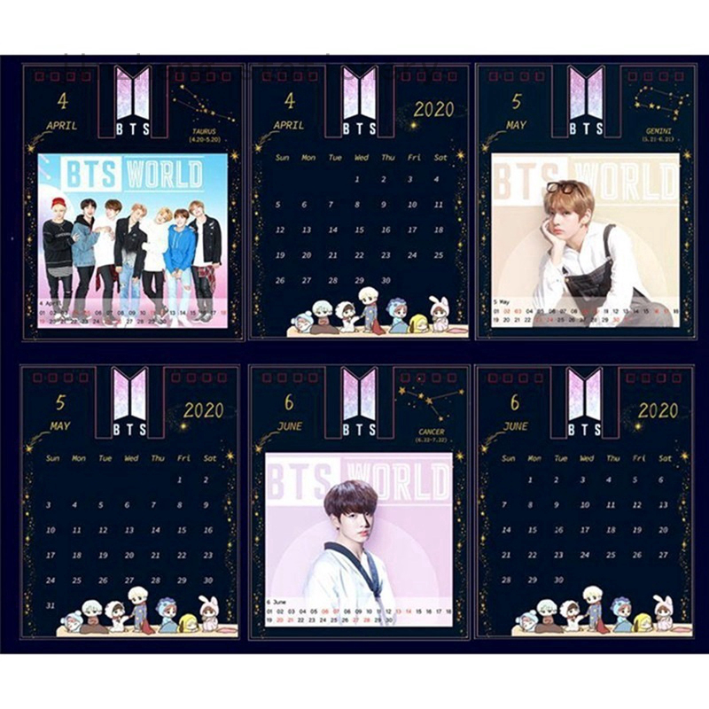 jinzheng stationery New Kpop Bts Calendar 2020 & 2021 ...