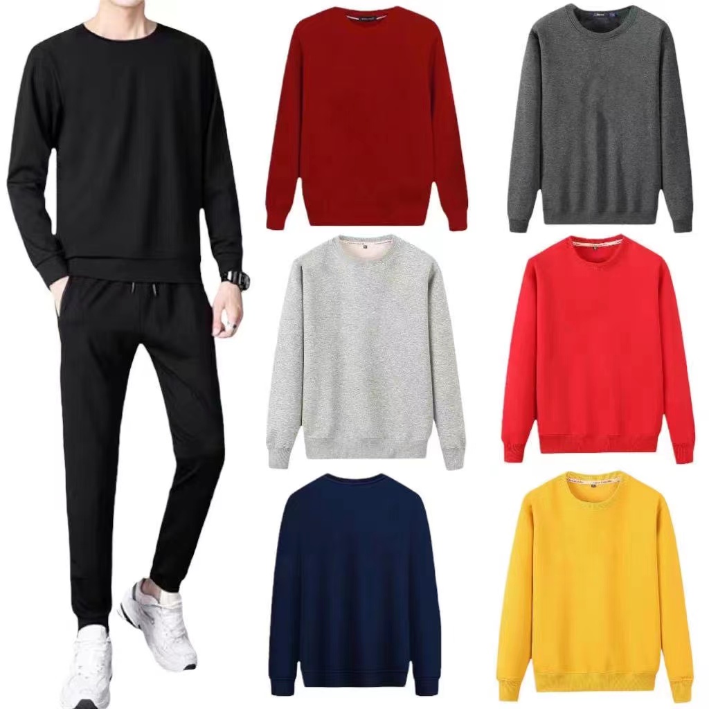 Cod Unisex Plain Pullover Crew Neck Sweater for Men &Women #2