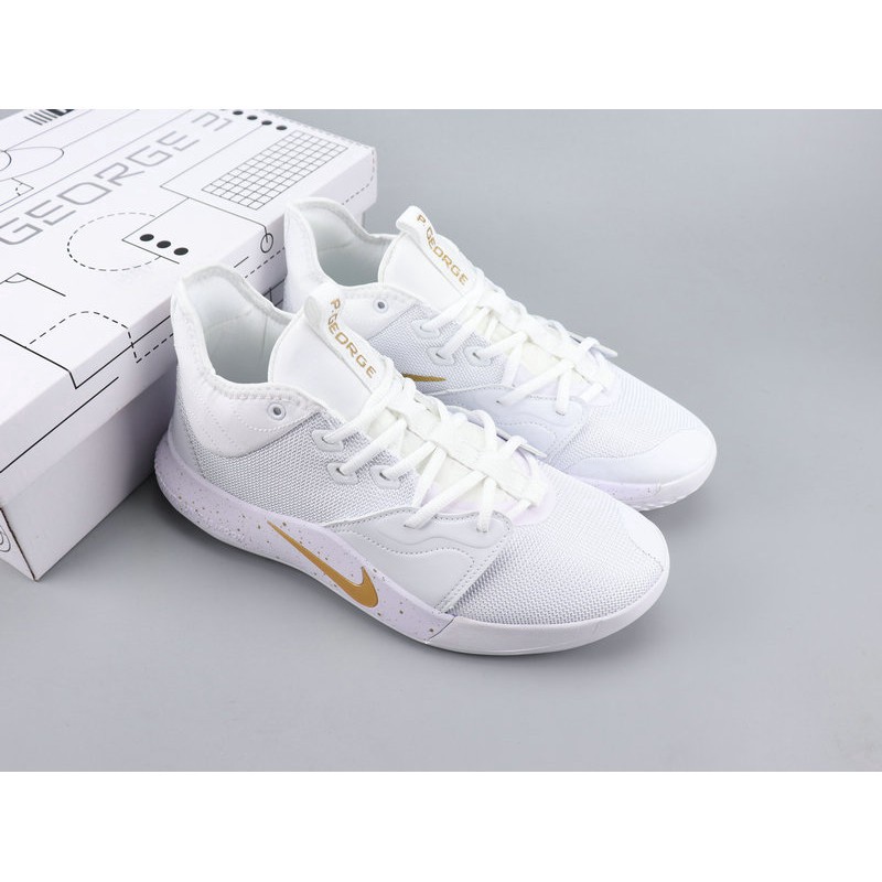 paul george all white shoes