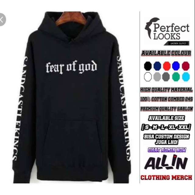 fear of god sandcastle kings hoodie black