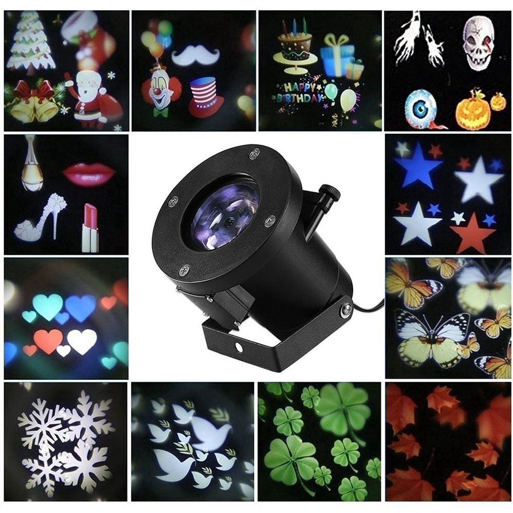 12 Patterns Christmas Laser Snowflake Projector Outdoor Led Shopee Philippines